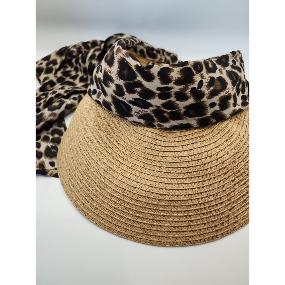 Vince Camuto Womens Leopard Tie Back Visor